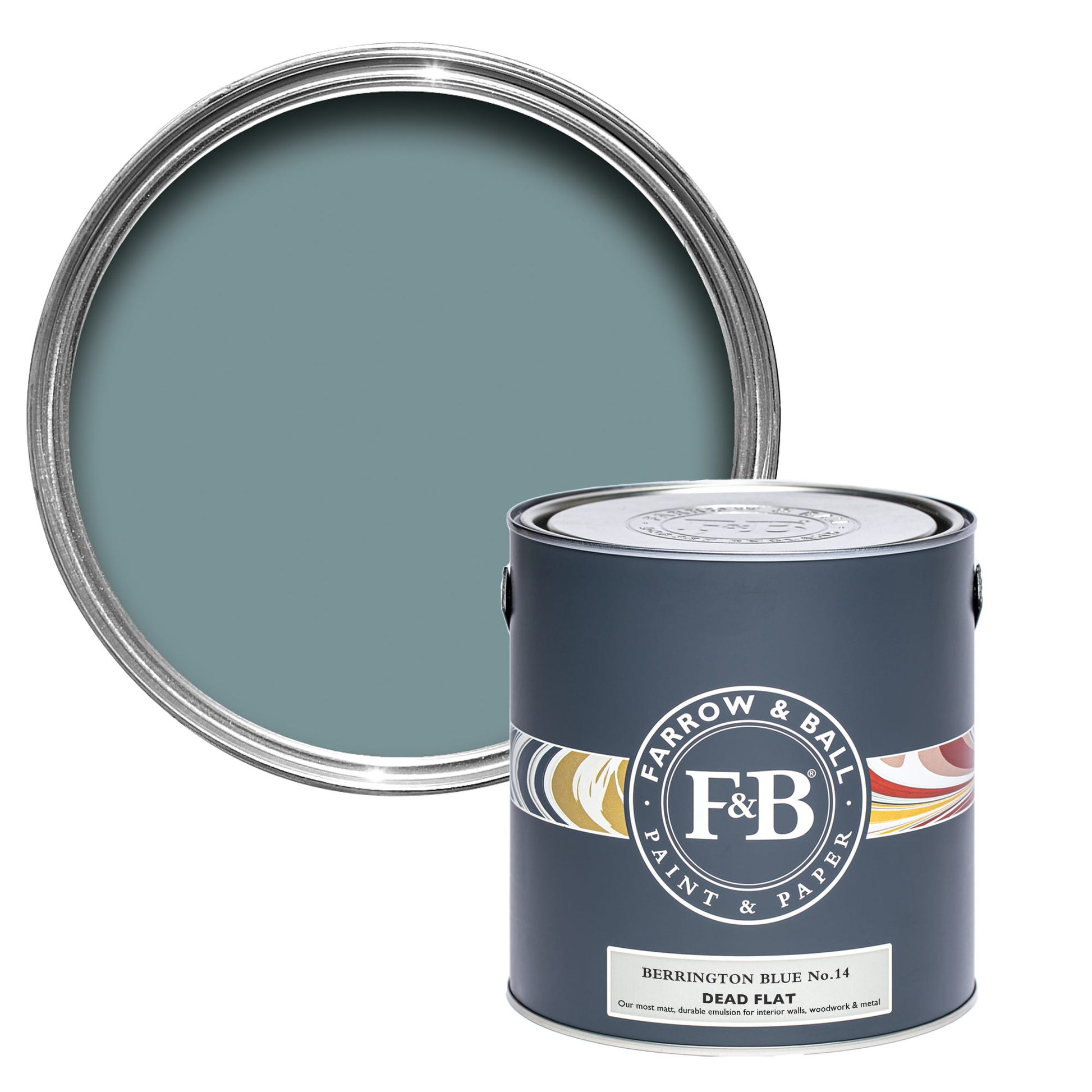 US Gallon Dead Flat Berrington Blue No.14