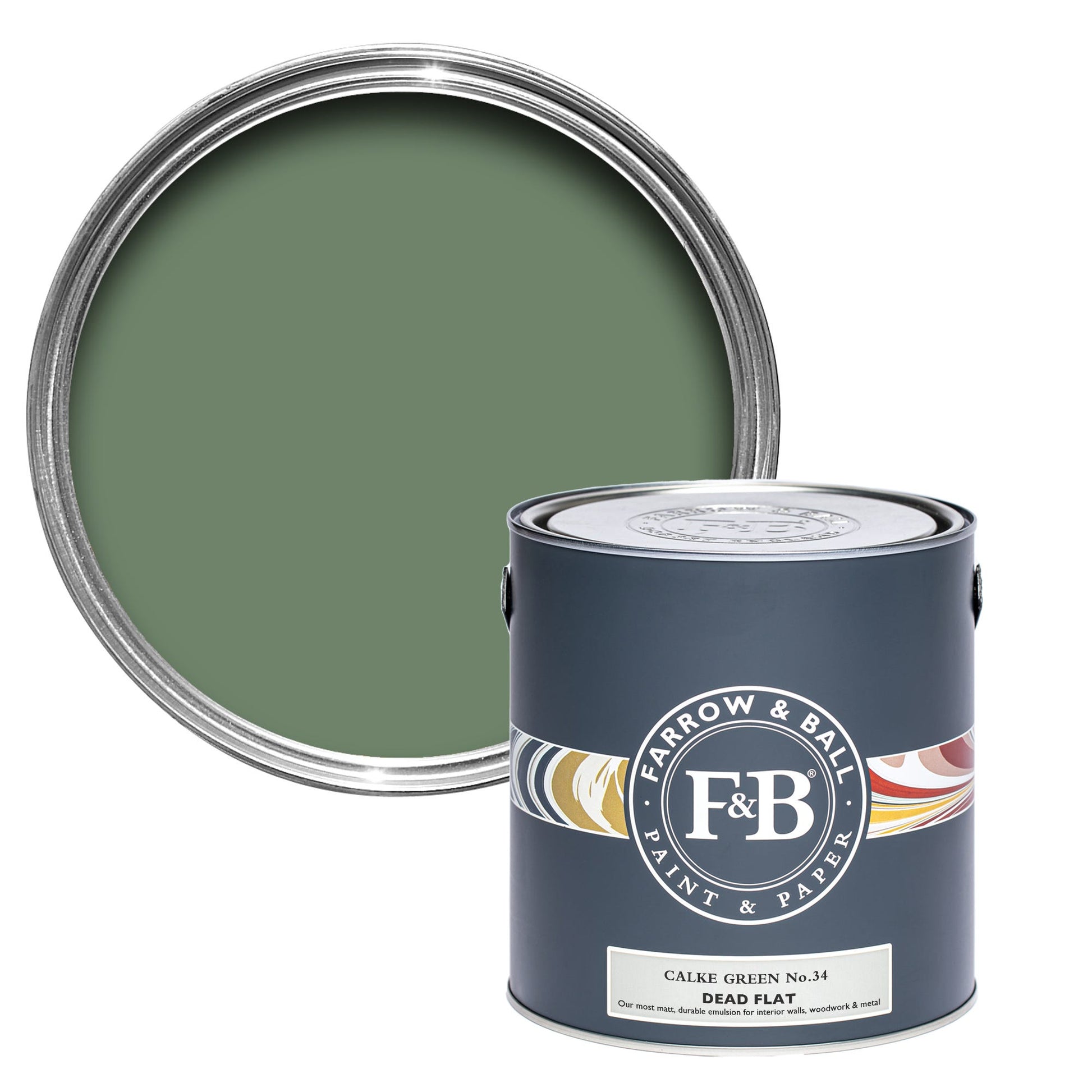 750ml Dead Flat Calke Green No.34