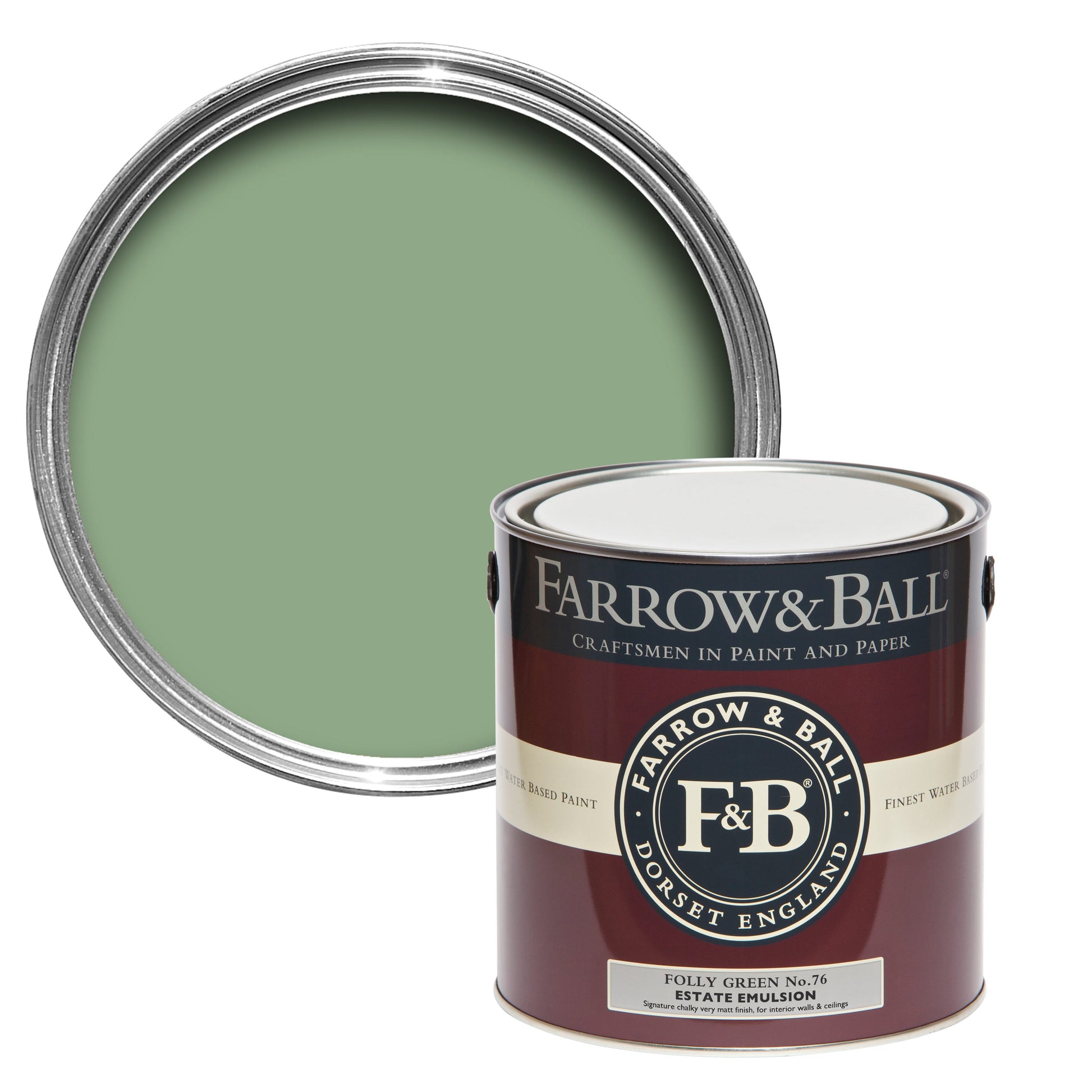 US Gallon Flat Eggshell Folly Green No.76