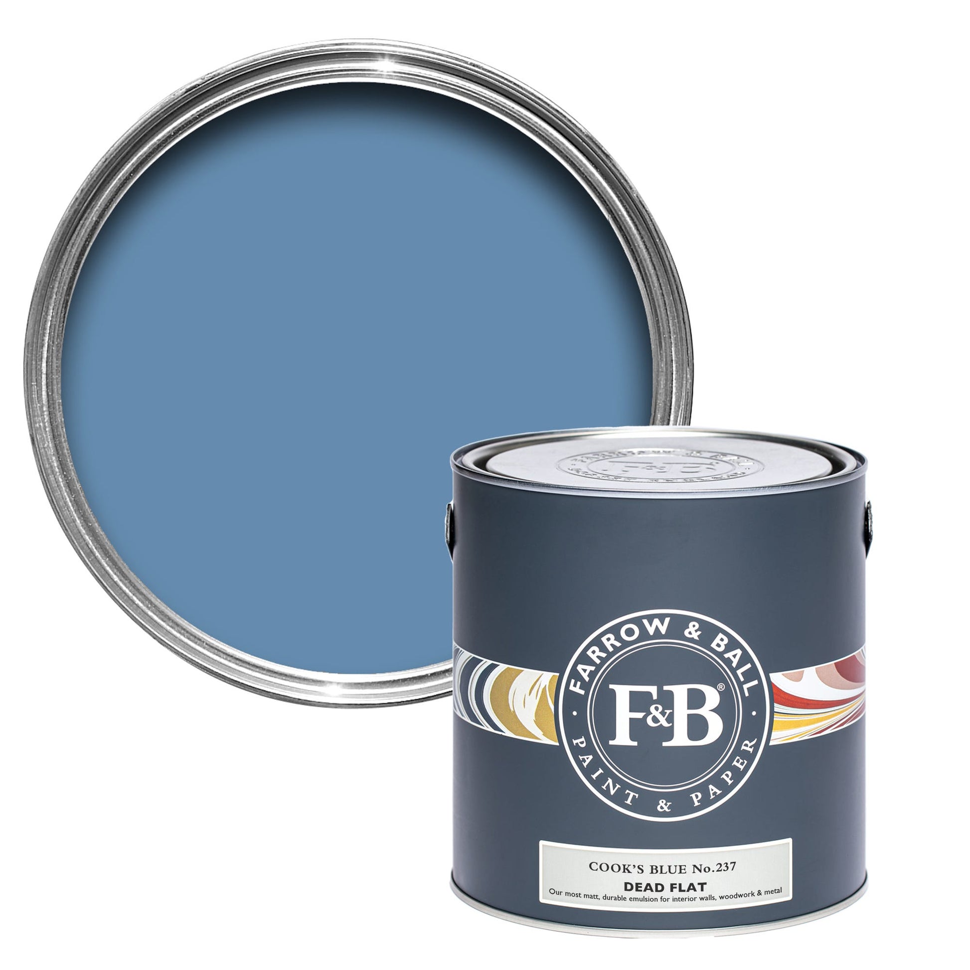 US Gallon Dead Flat Cook's Blue No.237
