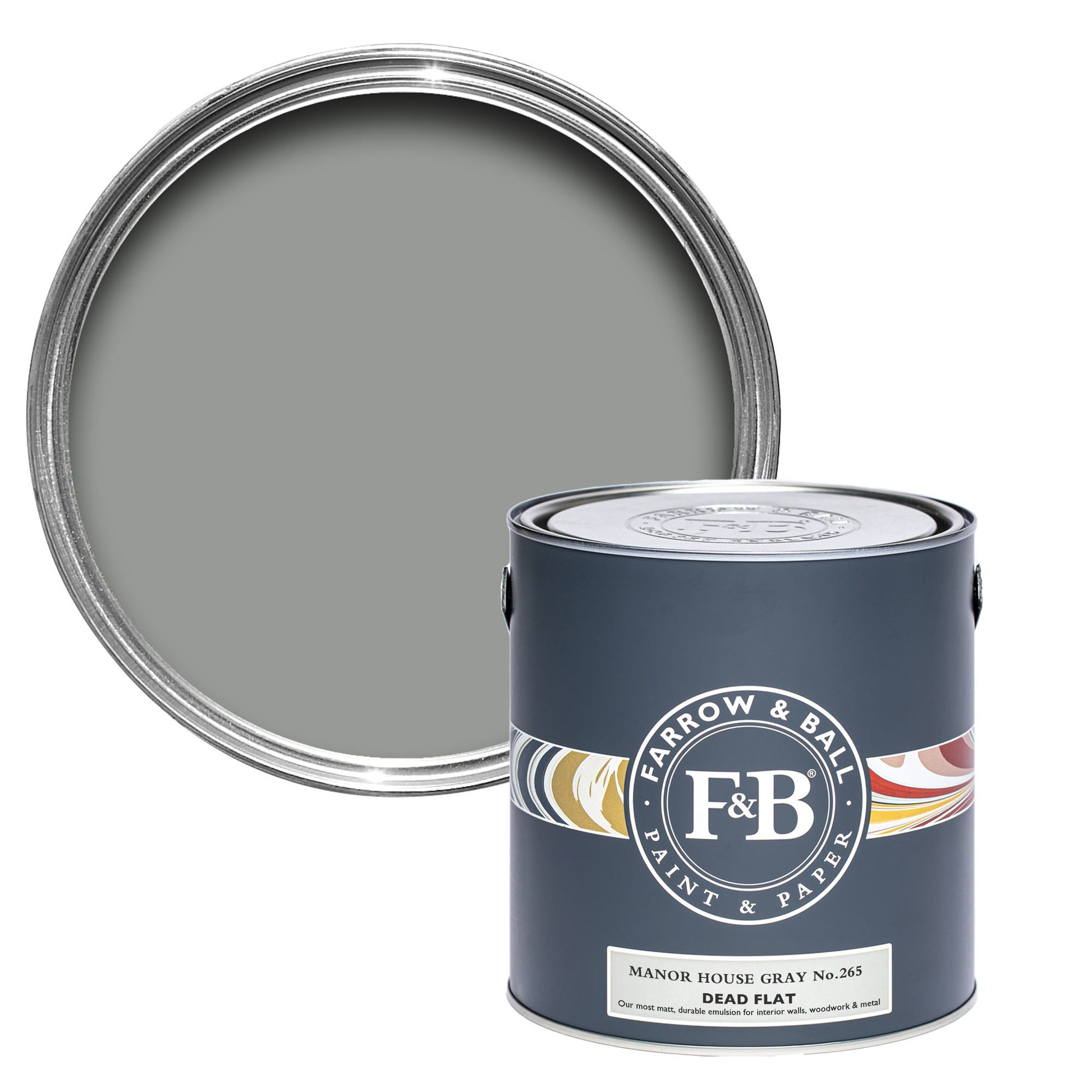 US Gallon Dead Flat Manor House Gray No.265