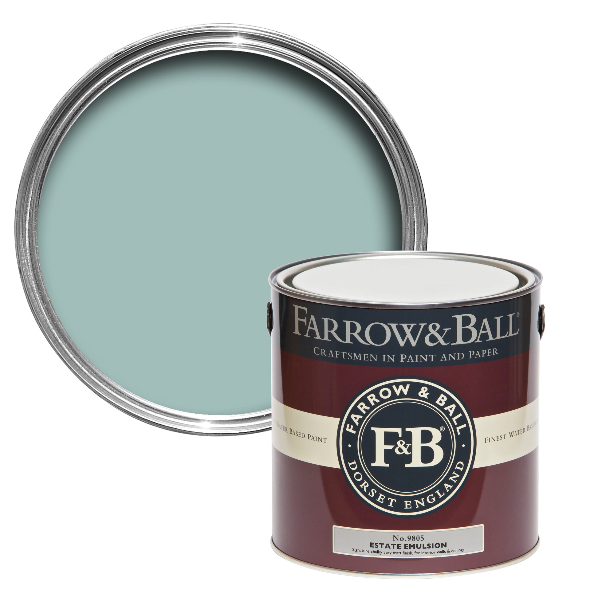 US Gallon Flat Eggshell Ancona Blue No.9805