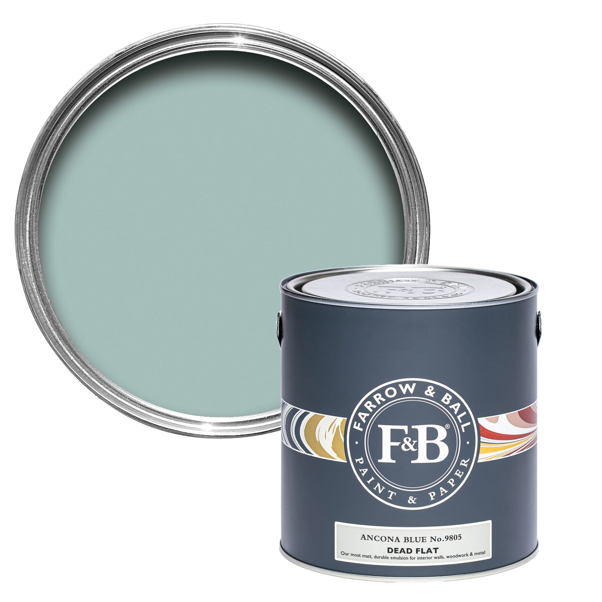 US Gallon Dead Flat Ancona Blue No.9805