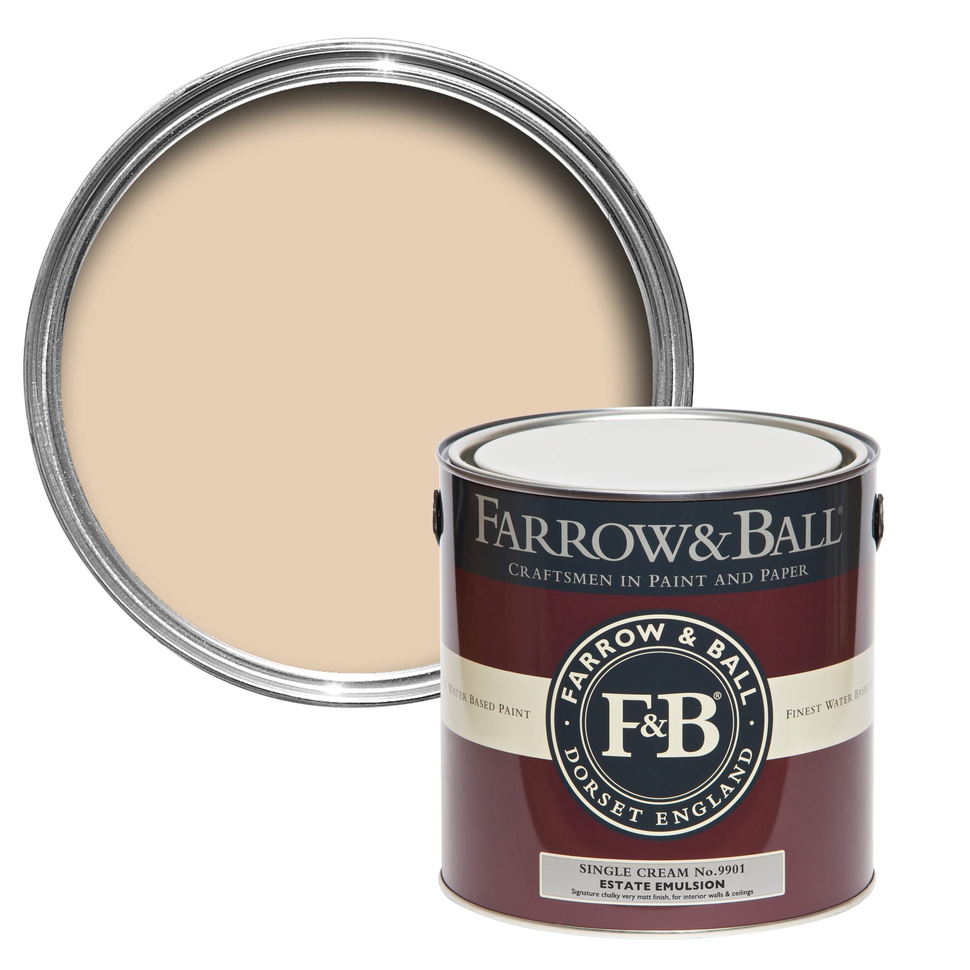 750ml Flat Eggshell Single Cream No.9901