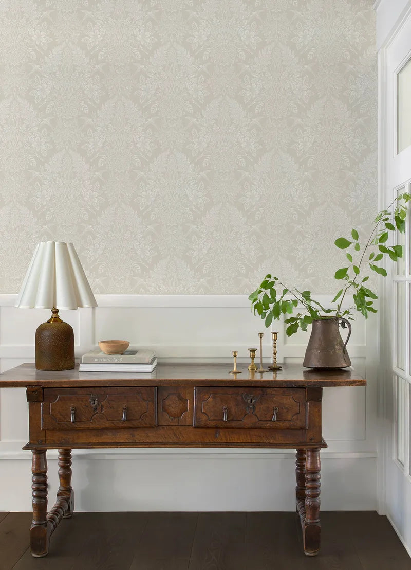 Finch Ivory Woodland Damask