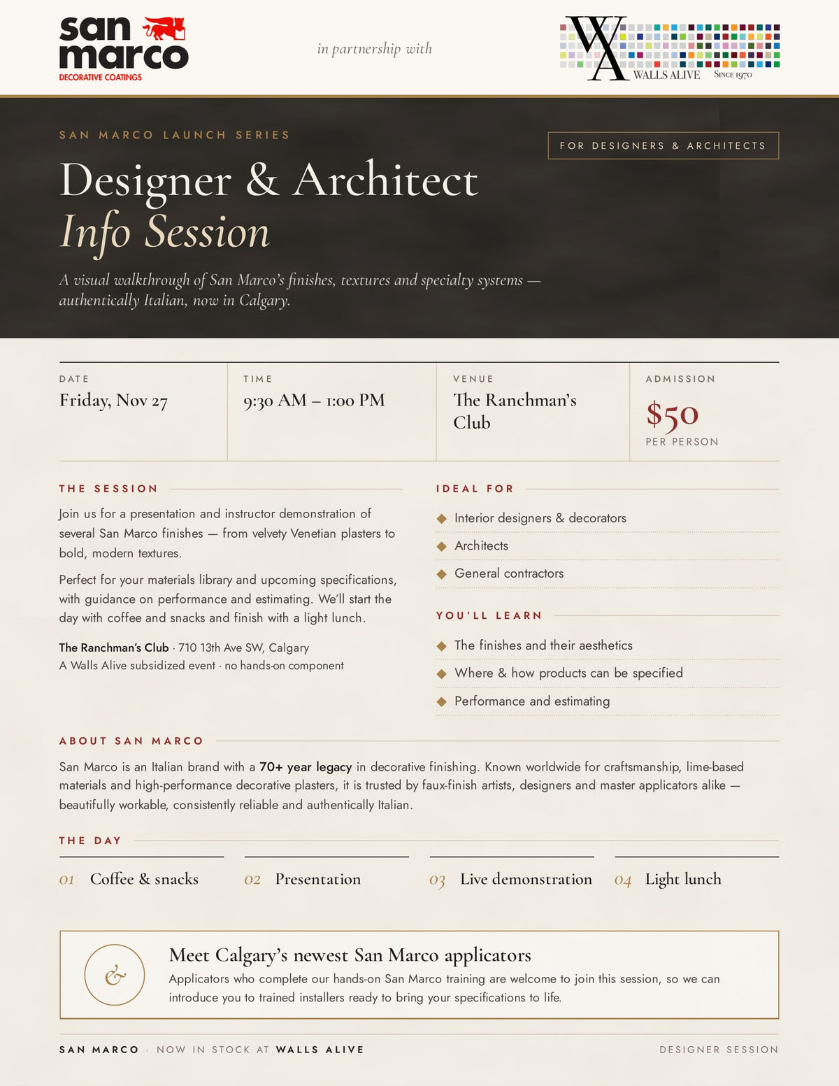 San Marco Launch Events