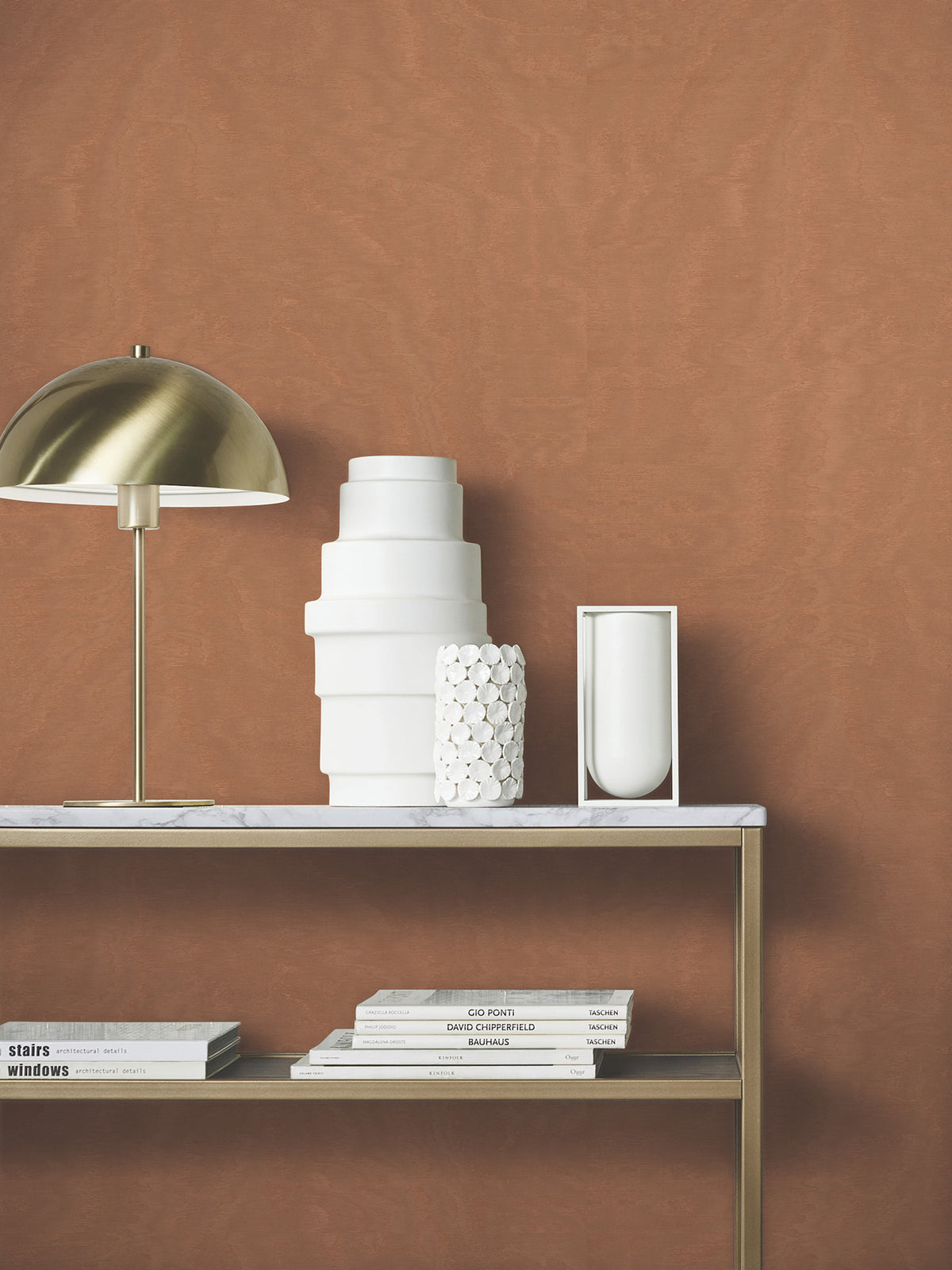 Shimmering Moiré Metallic Copper