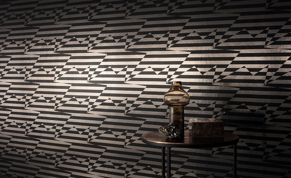 Kirkby Zig Zag Birds Metallic